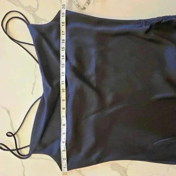 NWT Parker Ivy Sleeveless Cowl Neck Runched Cocktail Party Dress Blue Size 10 - Picture 7 of 11